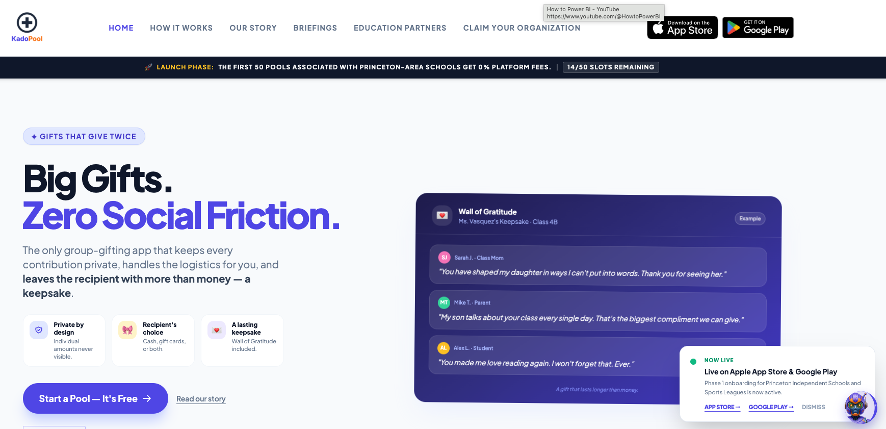 KadoPool Interface